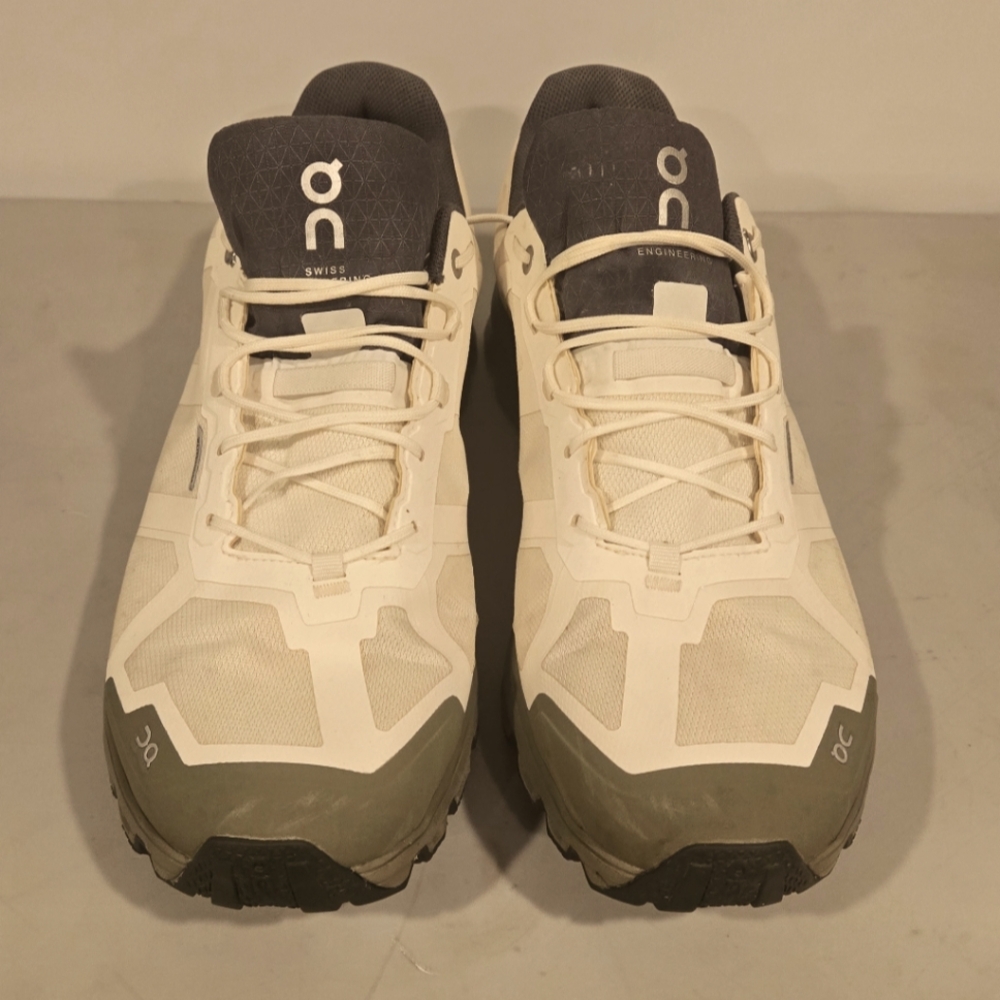 On Running White and Green Sneakers
